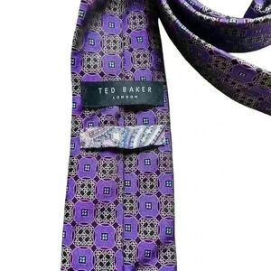 Ted Baker‎ Purple Geometric Silk Tie